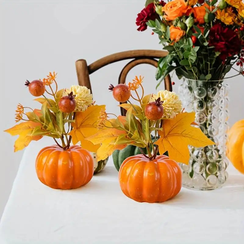 Composition Florale Citrouille – Décoration d’Automne 🎃🍁