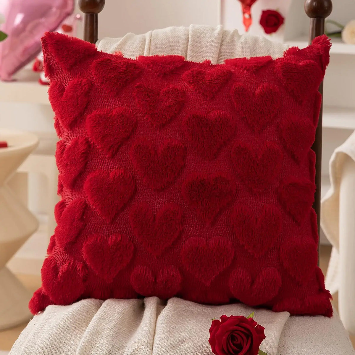 Housse de coussin de Noël en relief 45 × 45 cm