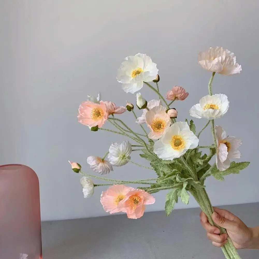 Fleurs de pavot artificielles – Bouquet décoratif élégant