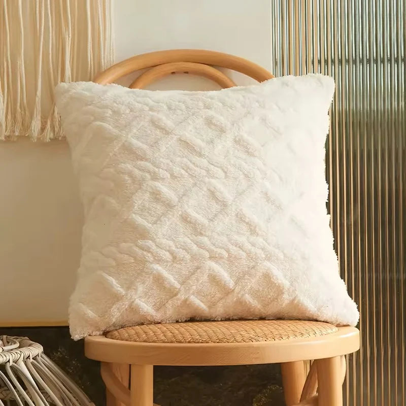 Housse de Coussin Géométrique Douce 45×45 cm