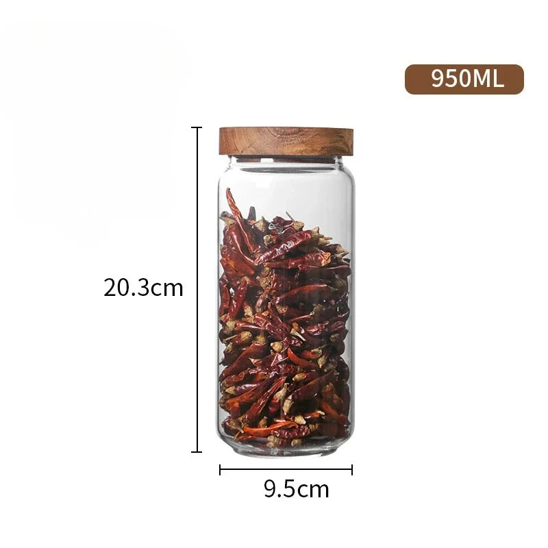 Bocal Hermétique Premium en Verre & Bambou