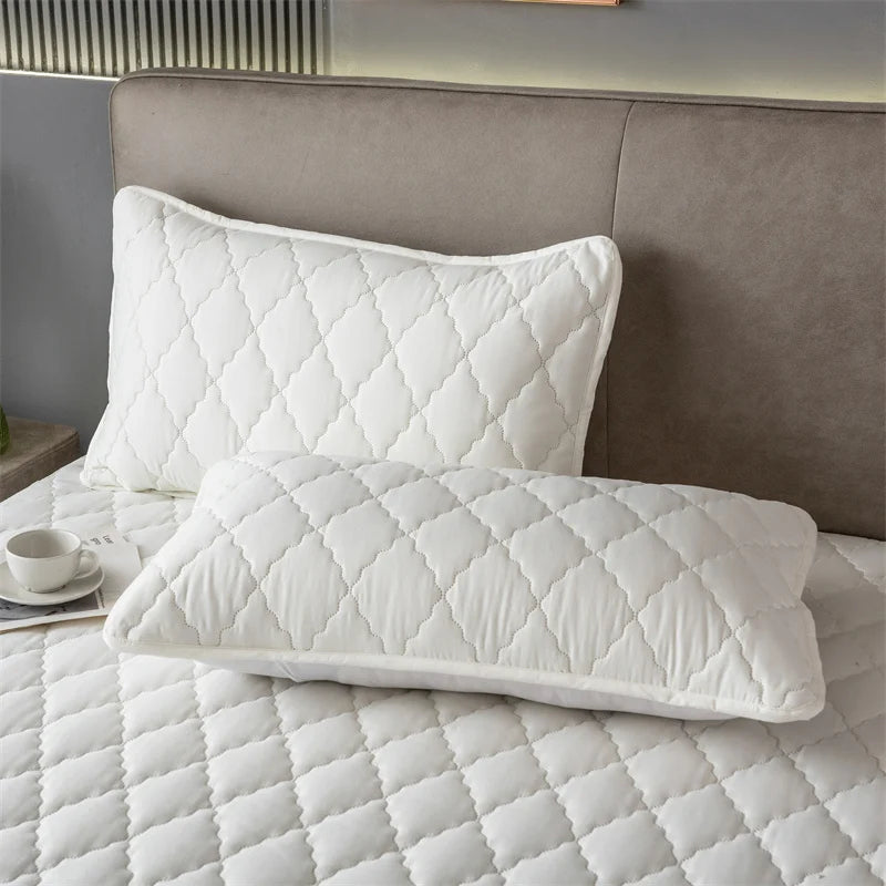 Taies d’oreiller matelassées en coton imperméable