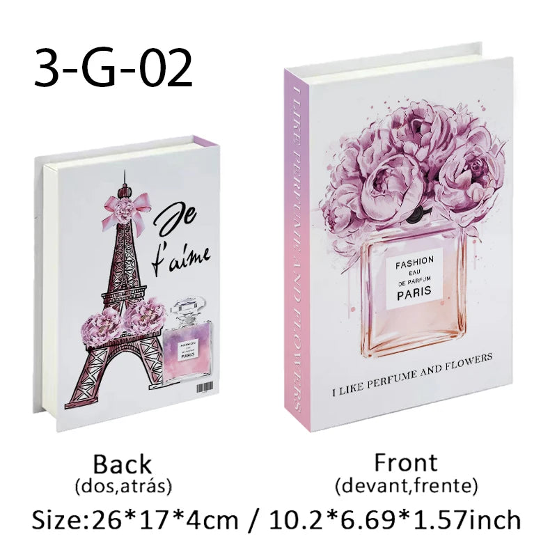 Faux livre décoratif avec boîte de rangement de luxe