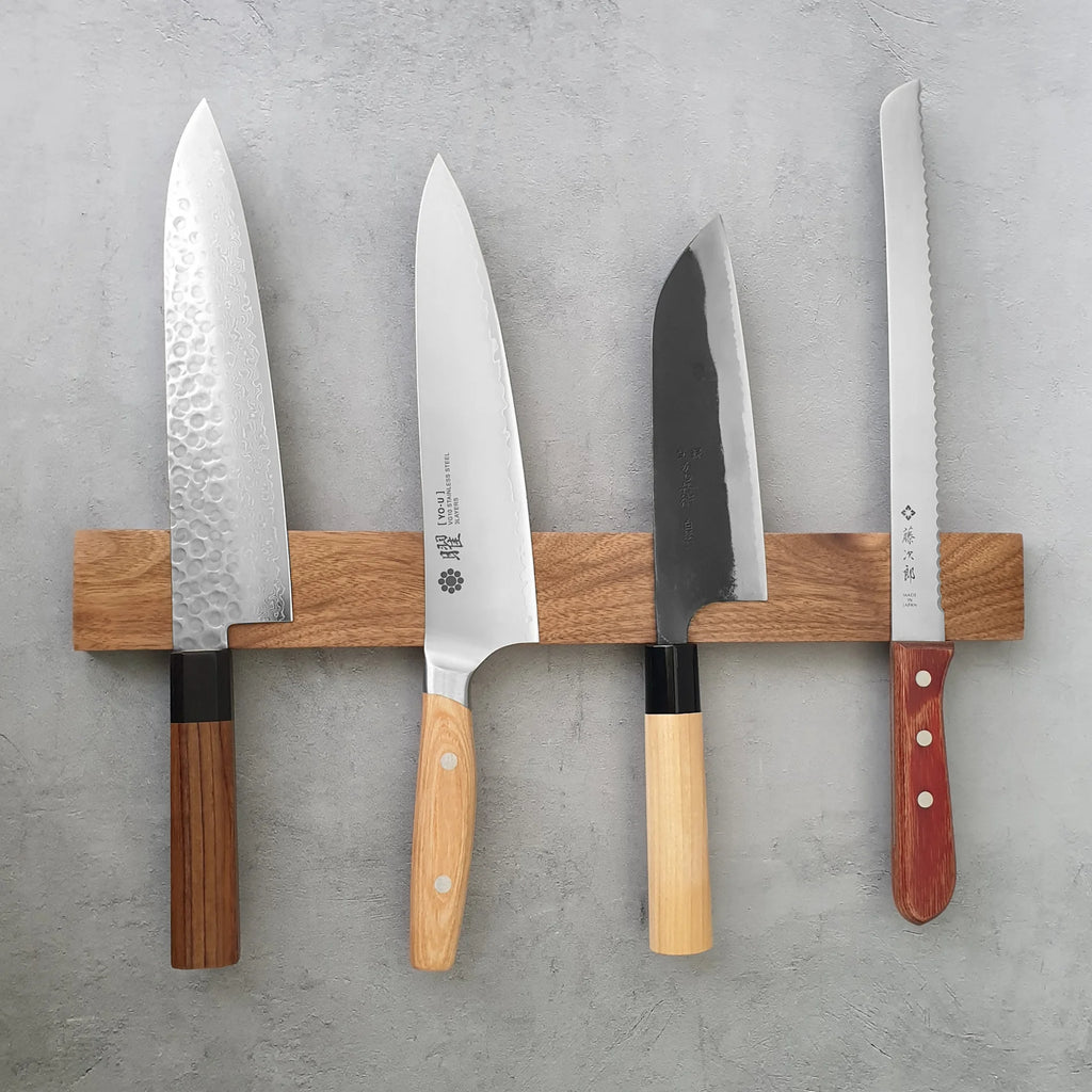 Porte-Couteaux Magnétique Mural en Bois d’Acacia – Support de Cuisine Premium