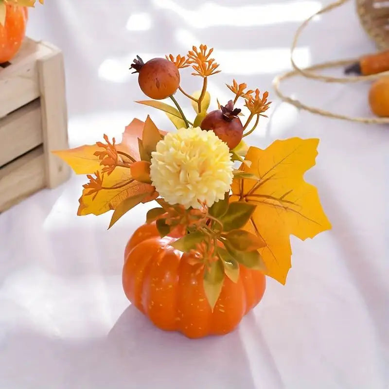 Composition Florale Citrouille – Décoration d’Automne 🎃🍁
