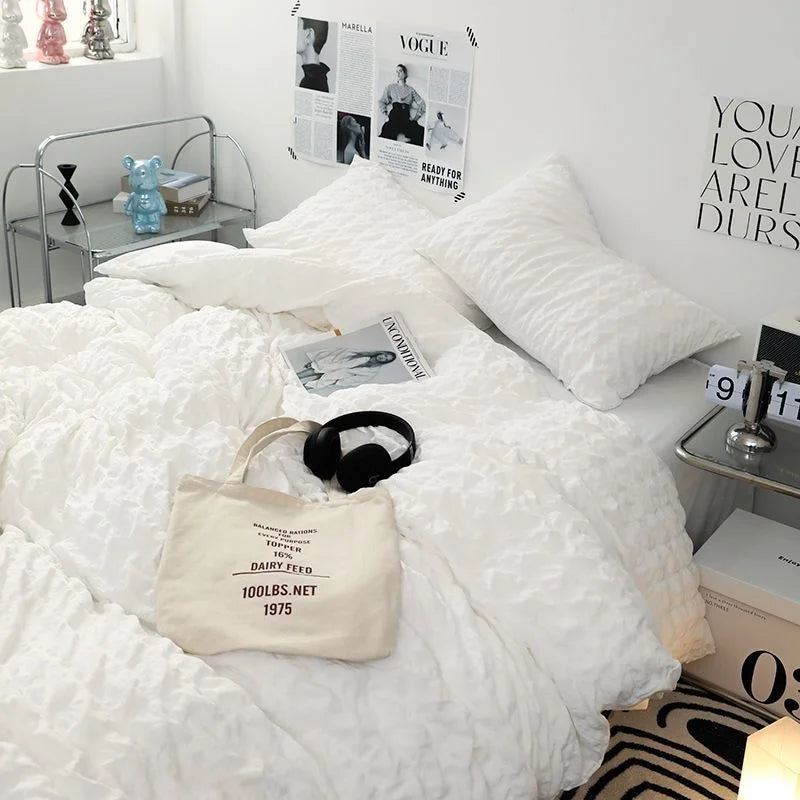 Parure de lit Nuage Bleu – Douce & Élégante