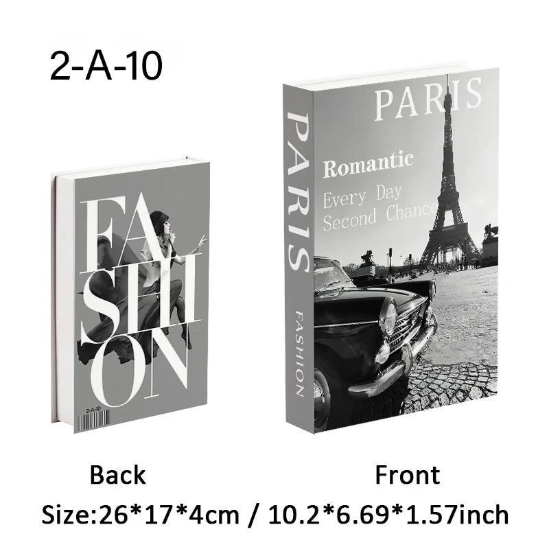 Faux livre décoratif avec boîte de rangement de luxe