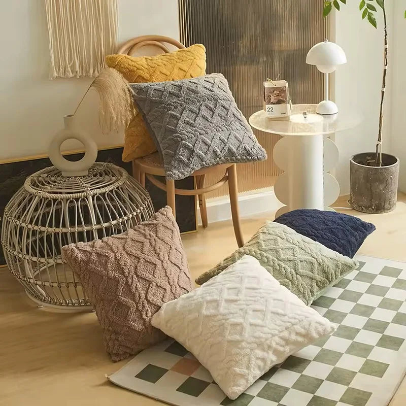 Housse de Coussin Géométrique Douce 45×45 cm