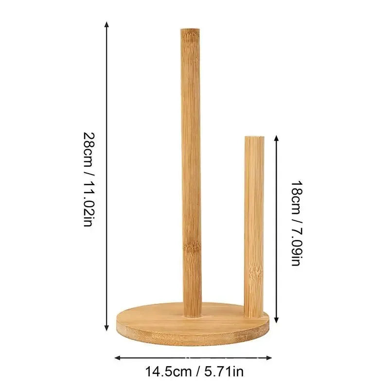 Porte-Essuie-Tout en Bois Naturel