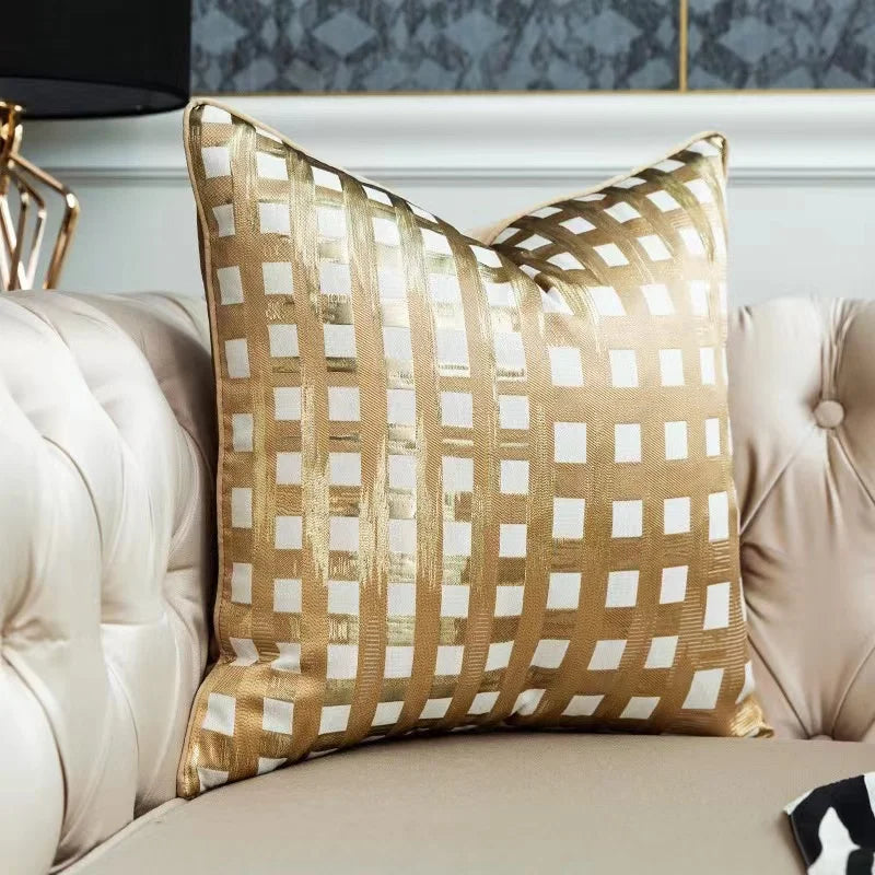 Housse de Coussin Jacquard Luxe – 30×50, 45×45 & 50×50 cm