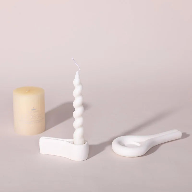 Bougeoirs Décoratifs en Céramique – Design Nordique Moderne et Élégant