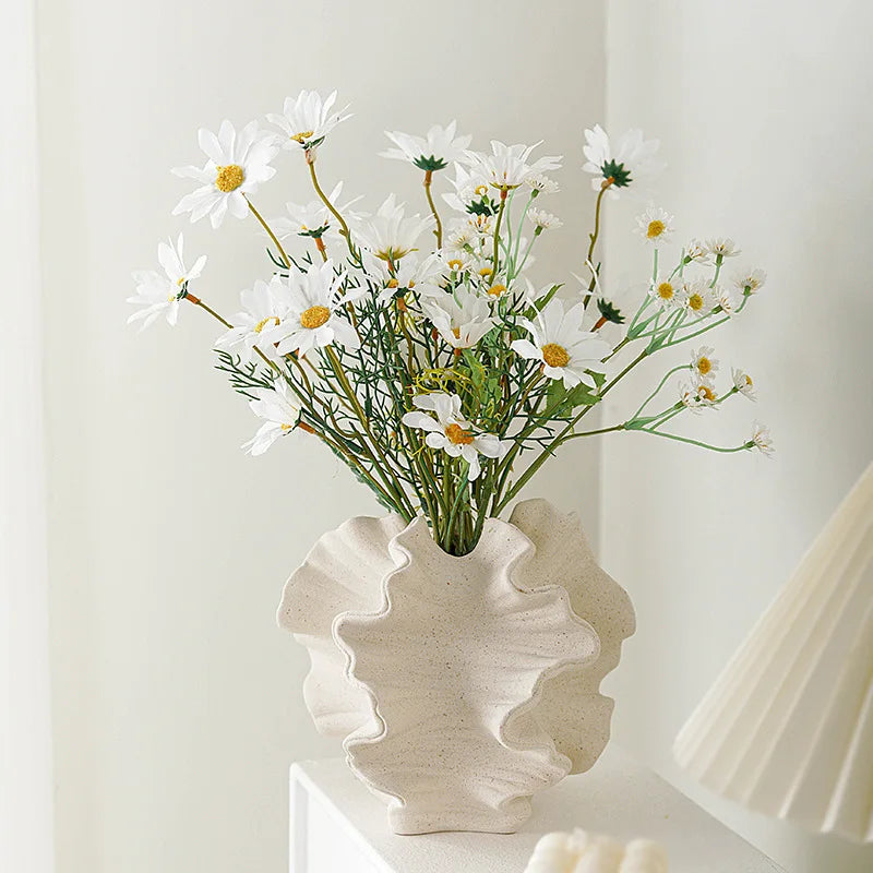 Vase en céramique ondulé – Style nordique