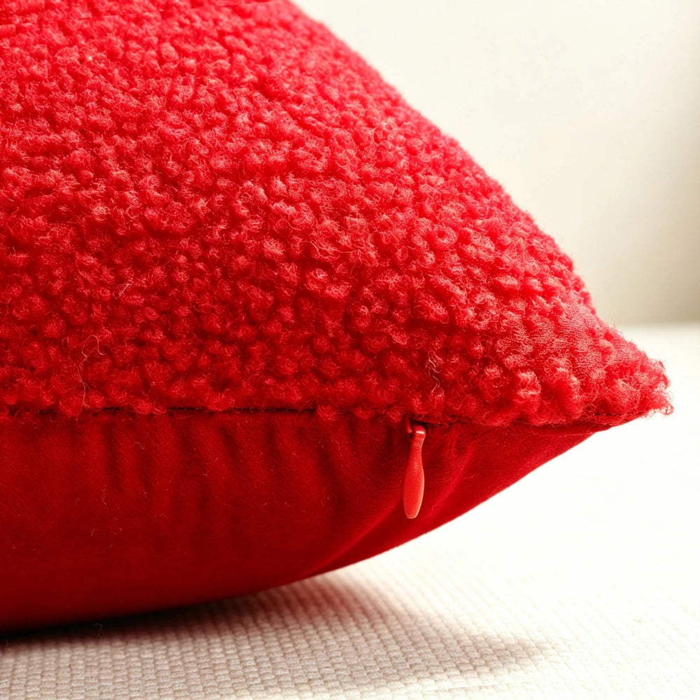 Housse de coussin de Noël en peluche 45 × 45 cm