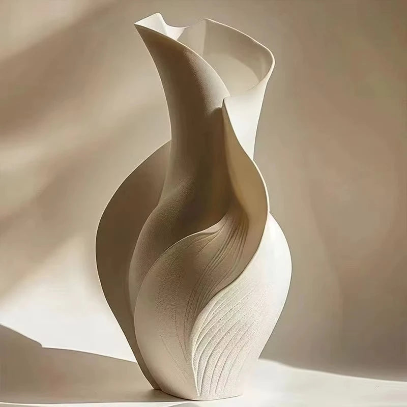 Vase nordique abstrait en céramique