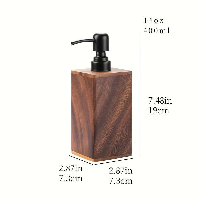 Distributeur de Savon en Bois Naturel – Élégant et Rechargeable