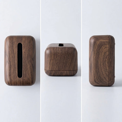 Boîte à mouchoirs effet bois – Élégante & naturelle