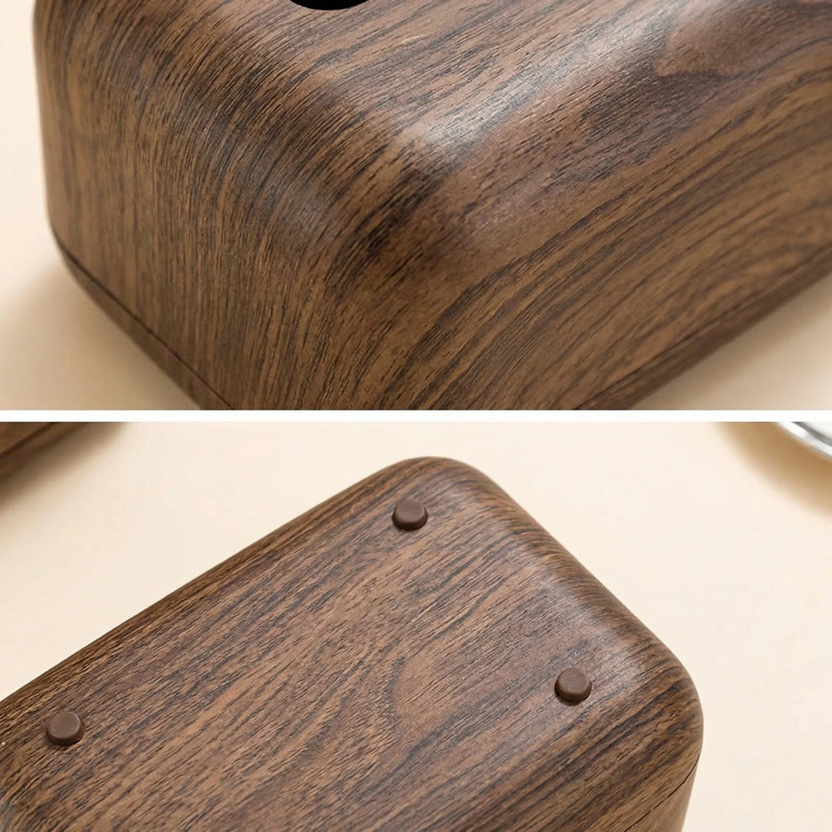Boîte à mouchoirs effet bois – Élégante & naturelle