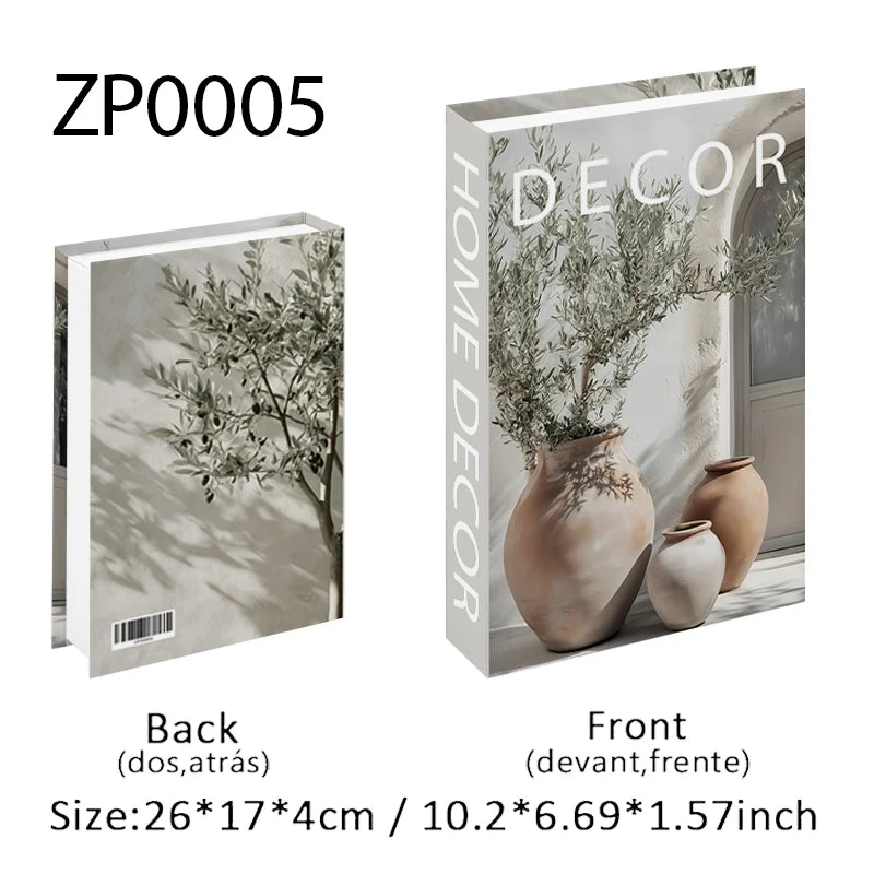 Faux livre décoratif avec boîte de rangement de luxe