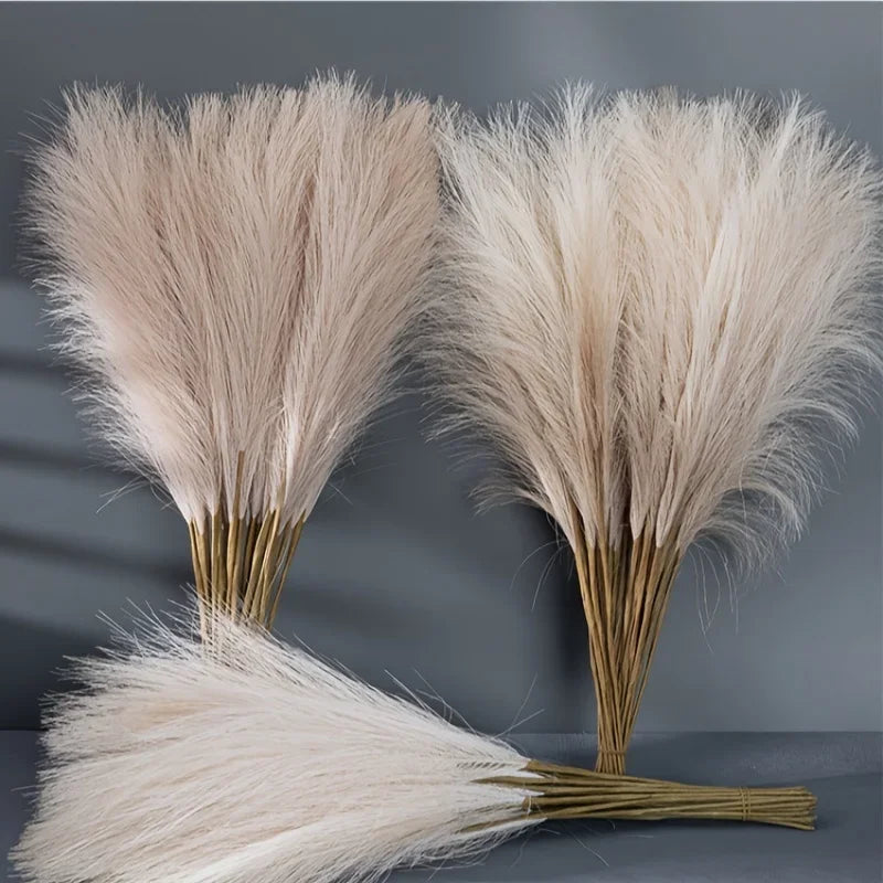 Herbe de Pampa Artificielle – Bouquet Bohème Décoratif (10 tiges)
