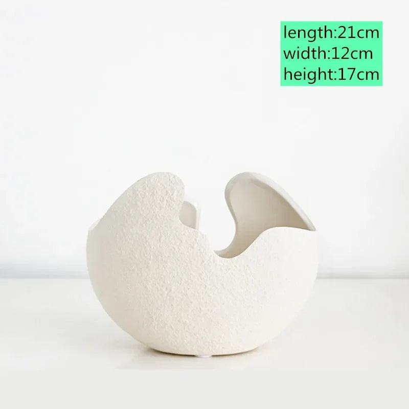 Vase décoratif nordique en céramique blanche