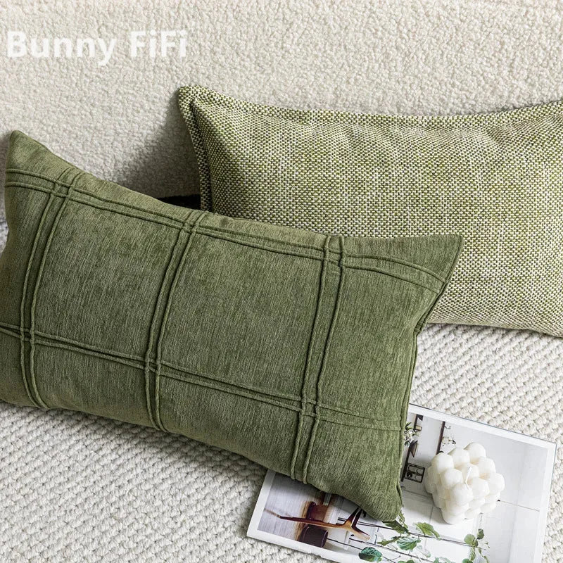 Housse de Coussin Velours Côtelé – Style Moderne