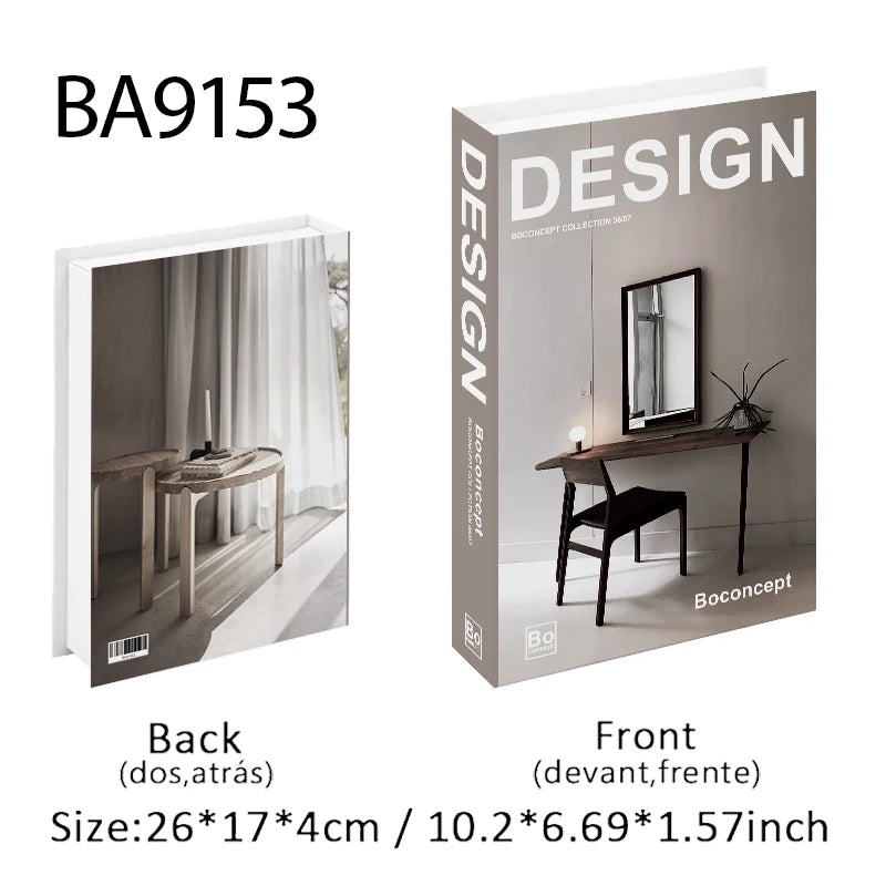 Faux livre décoratif avec boîte de rangement de luxe
