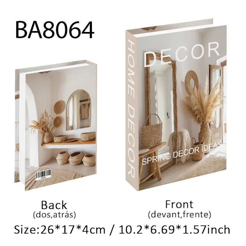 Faux livre décoratif avec boîte de rangement de luxe