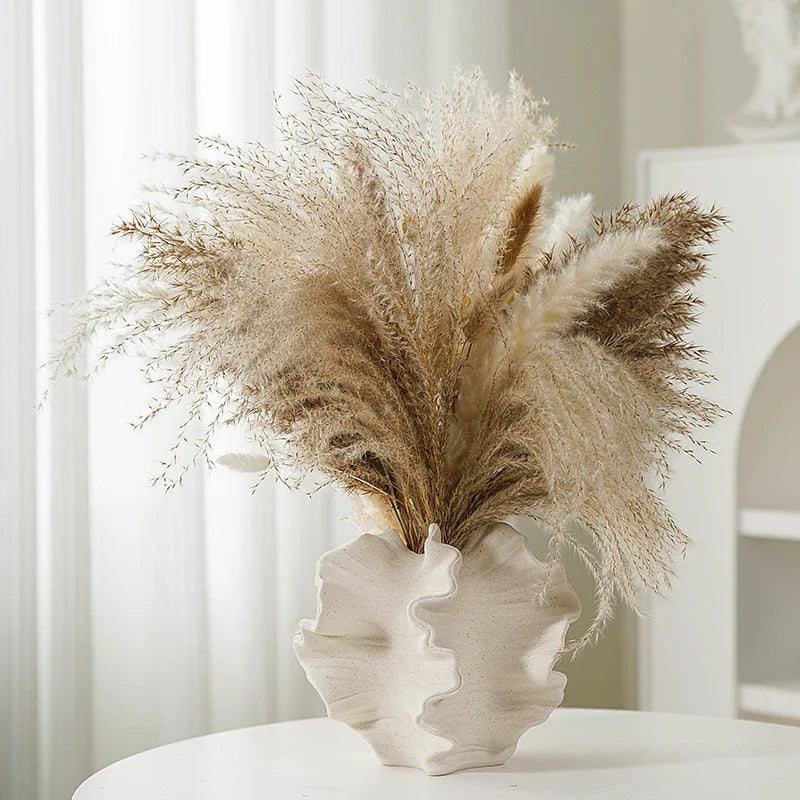 Vase en céramique ondulé – Style nordique