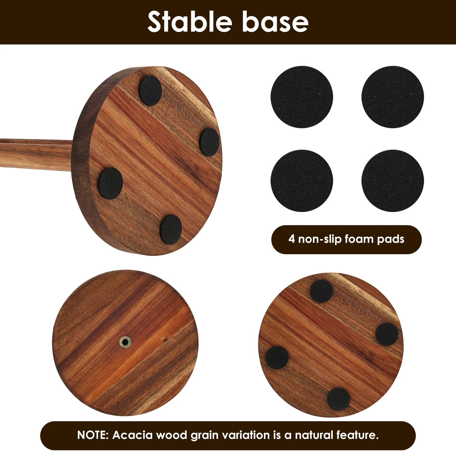 Porte Essuie-Tout en Bois – Support Élégant et Stable pour Cuisine