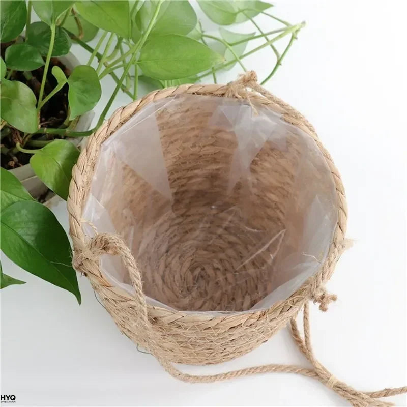 Panier suspendu pour plante en jute 🌿