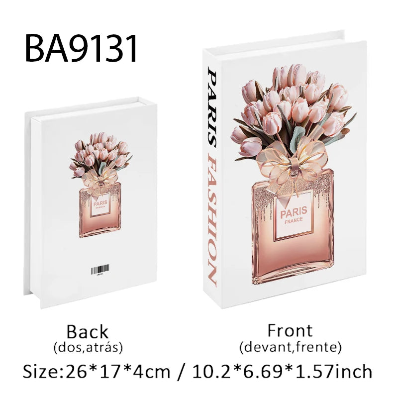 Faux livre décoratif avec boîte de rangement de luxe