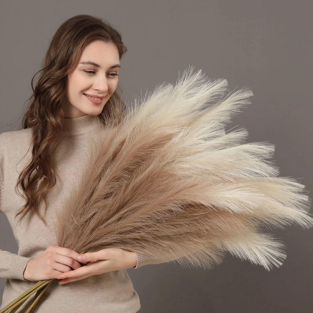 Herbe de la Pampa Artificielle de Luxe – Bouquet Décoratif Bohème 97 cm