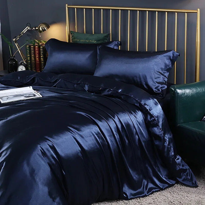 Parure de lit satinée élégante