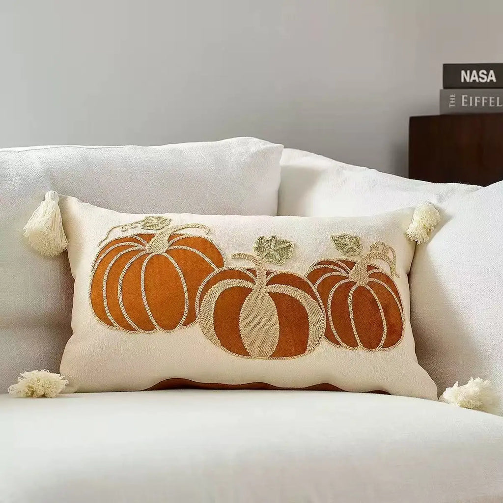Housse de Coussin Citrouille – Collection Automne 🍂🎃