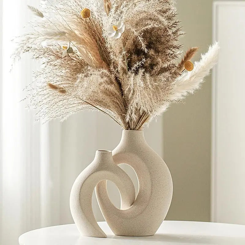Vase décoratif moderne effet céramique