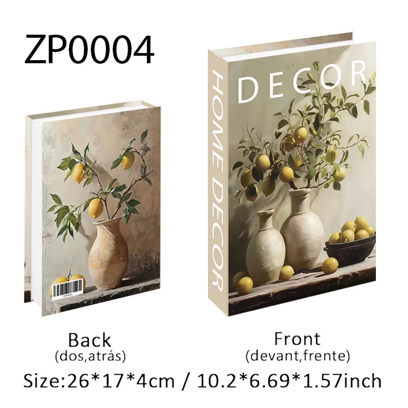 Faux livre décoratif avec boîte de rangement de luxe
