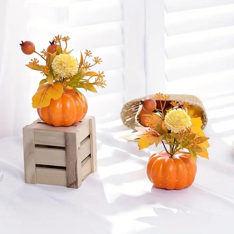 Composition Florale Citrouille – Décoration d’Automne 🎃🍁
