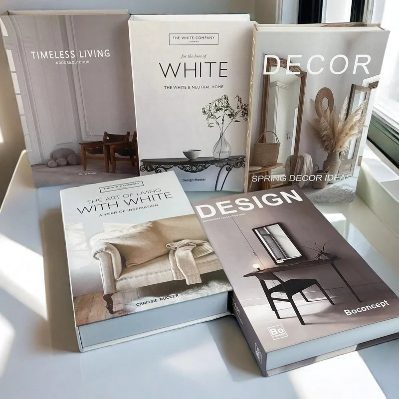 Faux livre décoratif avec boîte de rangement de luxe