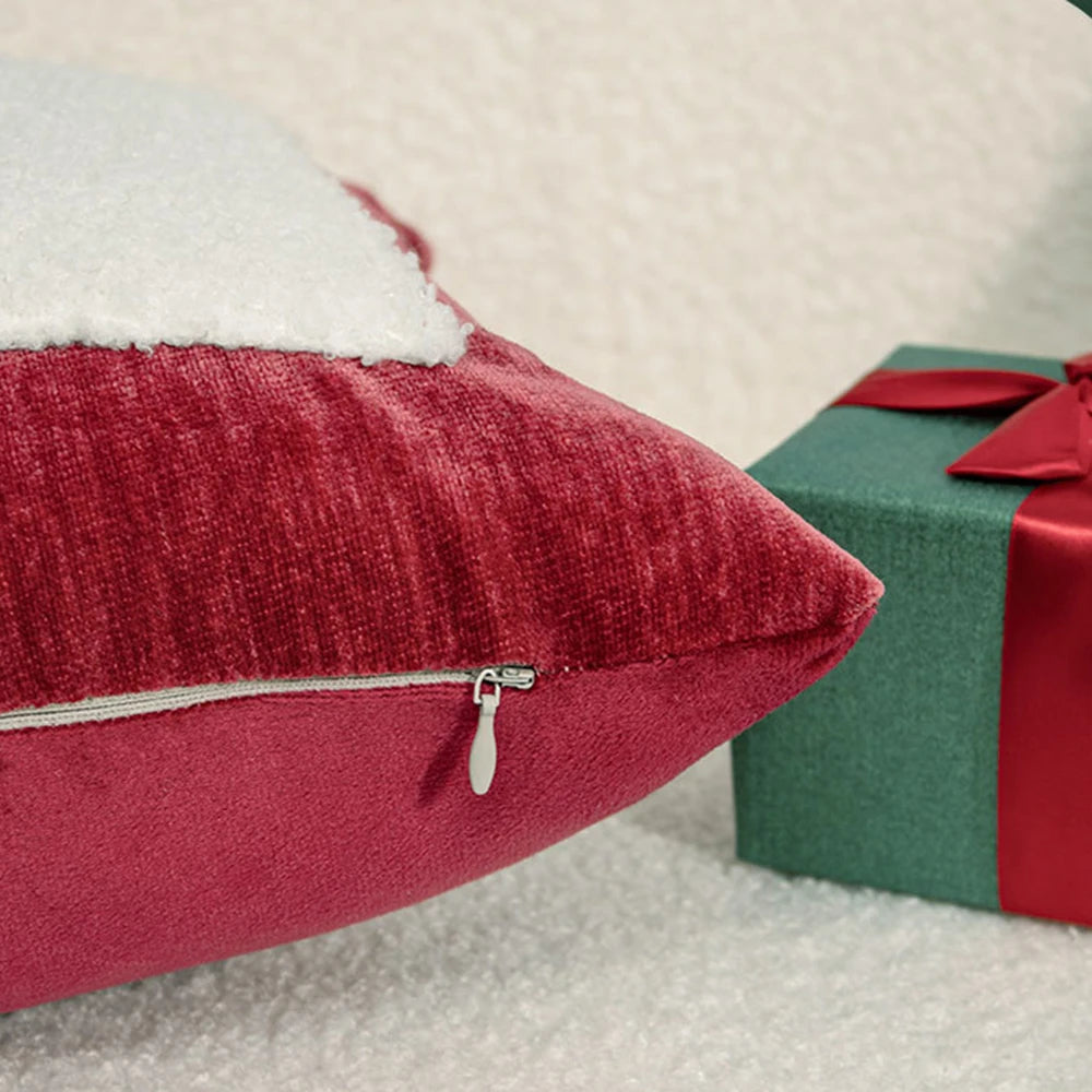 Housse de coussin de Noël brodée