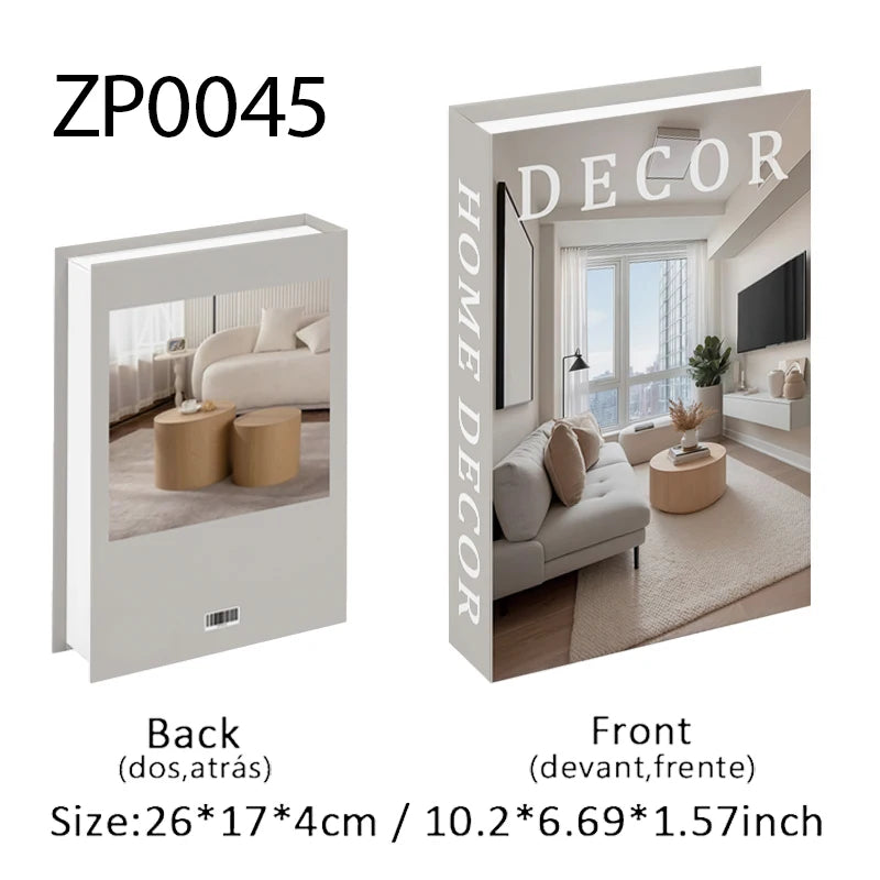 Faux livre décoratif avec boîte de rangement de luxe
