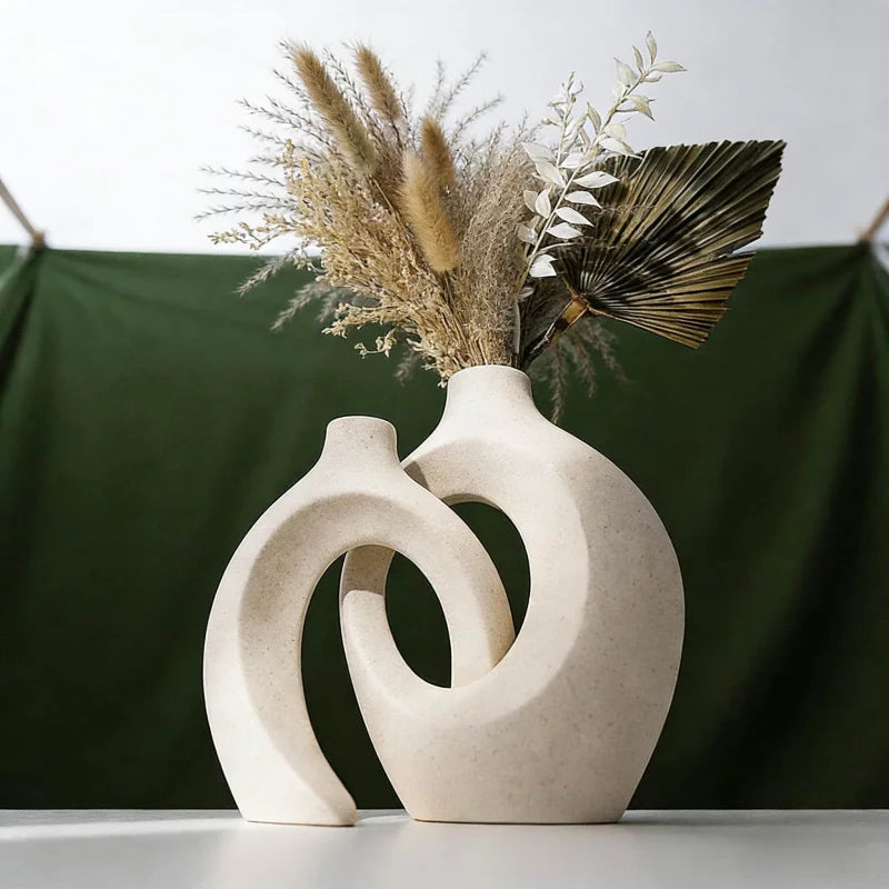 Vase décoratif moderne effet céramique