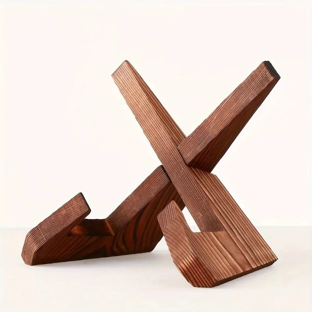 Support de livre de recettes en bois naturel