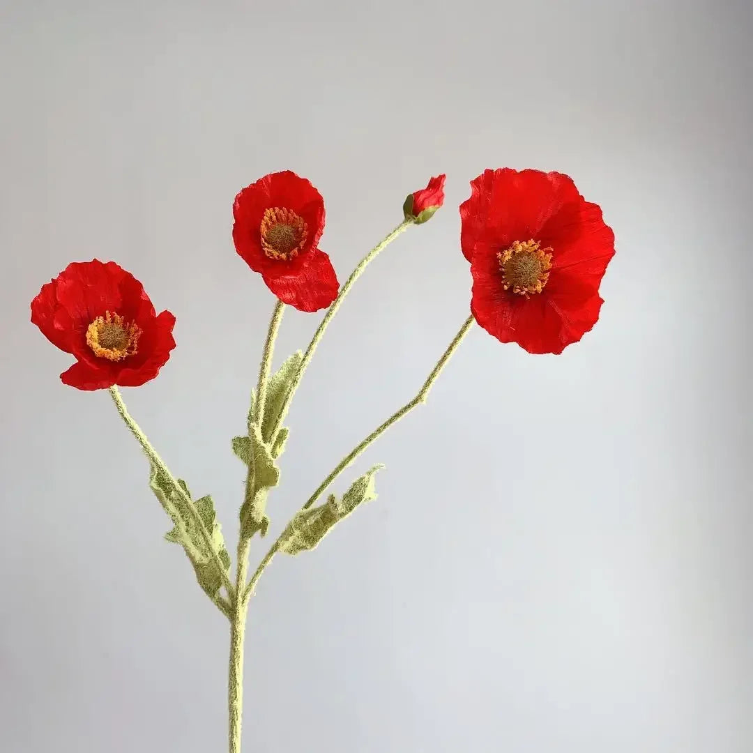 Fleurs de pavot artificielles – Bouquet décoratif élégant