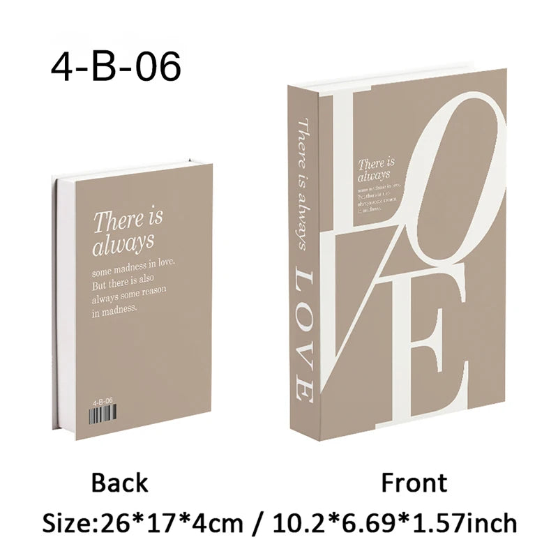 Faux livre décoratif avec boîte de rangement de luxe
