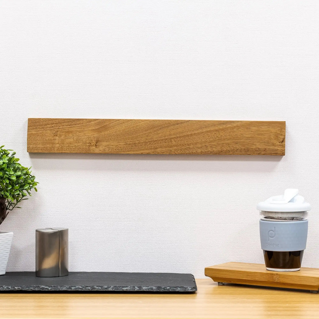 Porte-Couteaux Magnétique Mural en Bois d’Acacia – Support de Cuisine Premium