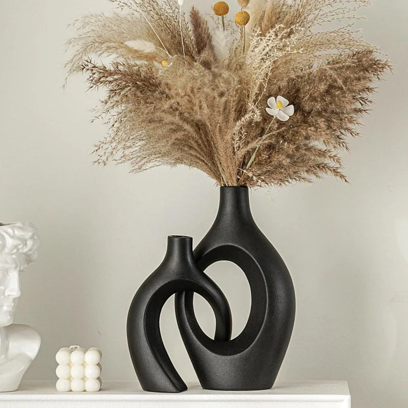 Vase décoratif moderne effet céramique