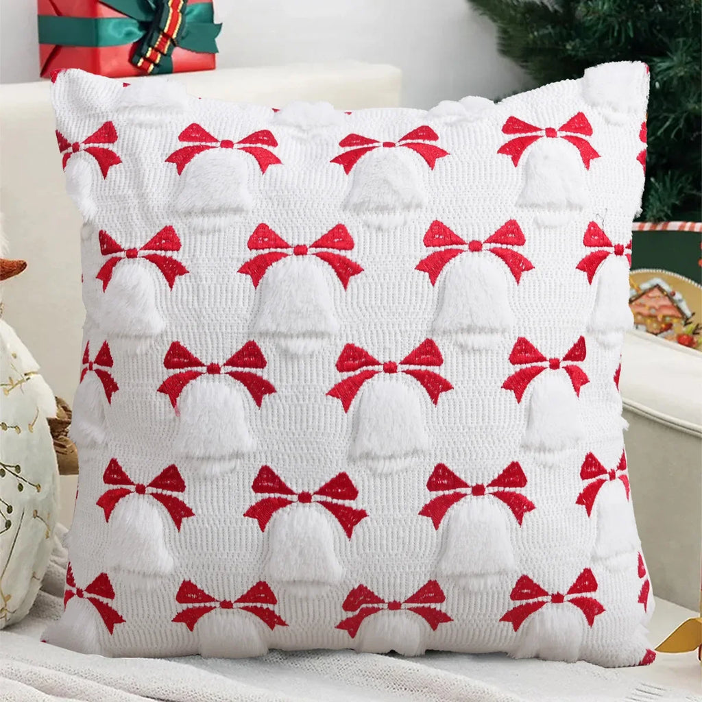Housse de coussin de Noël en relief 45 × 45 cm