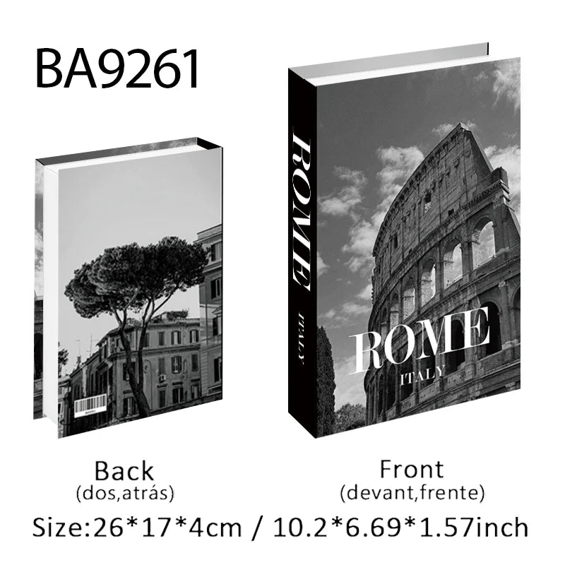 Faux livre décoratif avec boîte de rangement de luxe