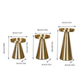 Lot de 3 Bougeoirs Dorés en Métal – Décoration Élégante et Moderne