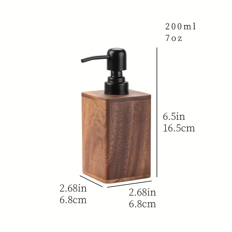 Distributeur de Savon en Bois Naturel – Élégant et Rechargeable